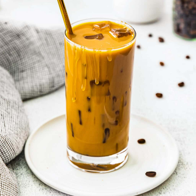 Iced Caramel Latte.