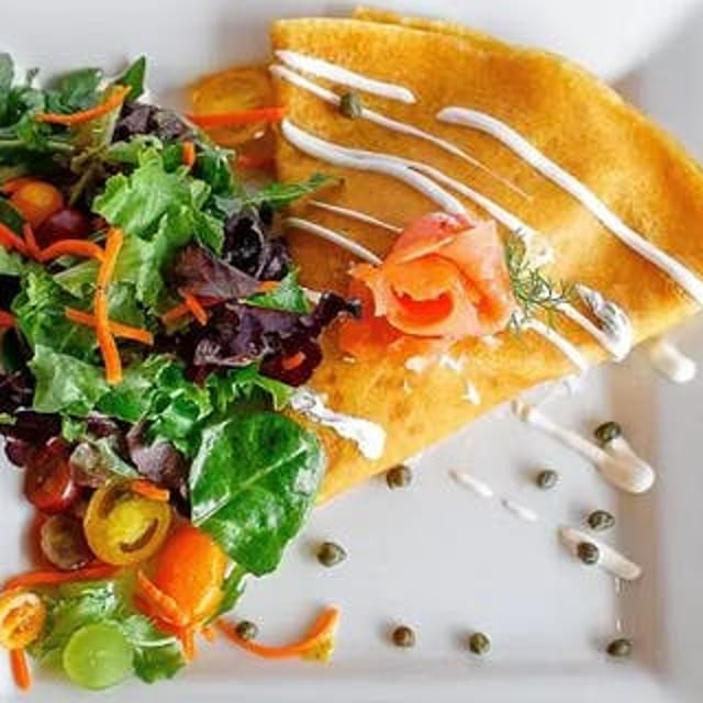 Smoked Salmon Crepe.
