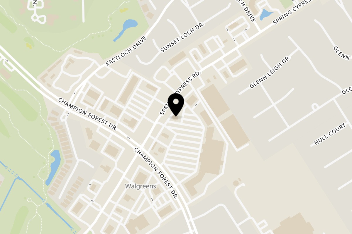 Map showing the location of Sleek Chocolate- Spring on 8715 Spring Cypress Rd in Spring